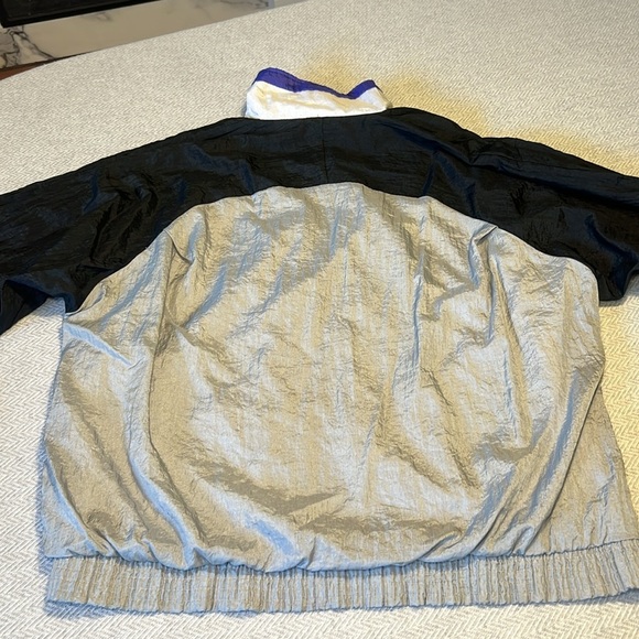 Vintage Black, silver, purple & pink Windbreaker Jacket. Size Large. By Todd 1 - Picture 4 of 13